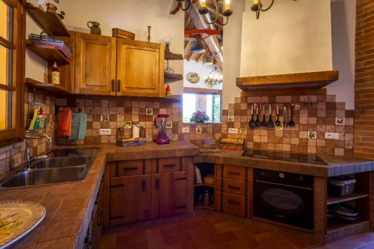 Large kitchen with any equipment for your comfortable stay in Tuscany